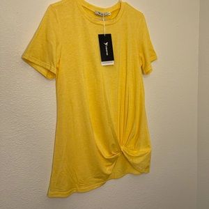 Yellow marle twist blouse